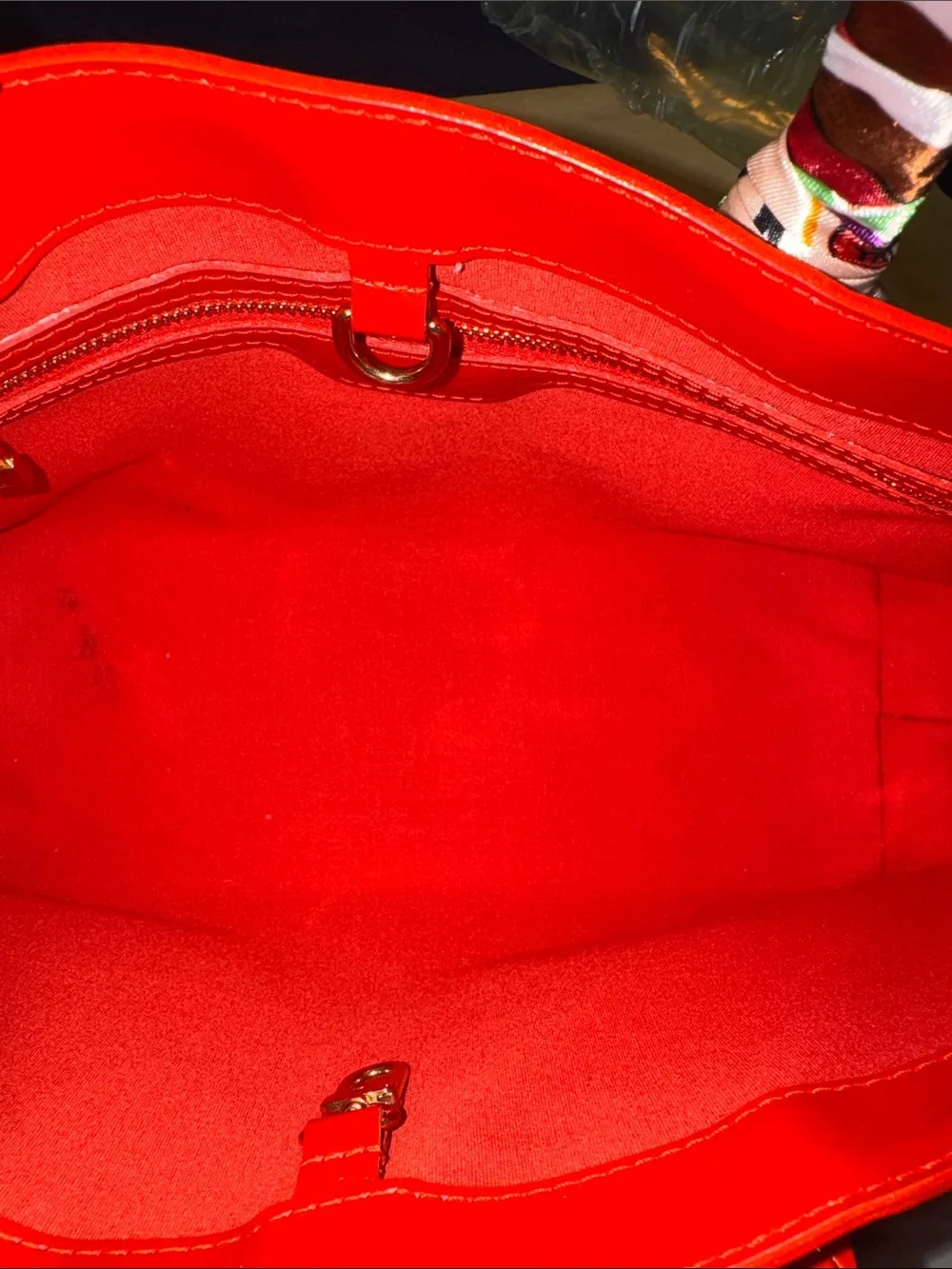 Louis Vuitton Wilshire PM Patent Leather Tote in Orange
